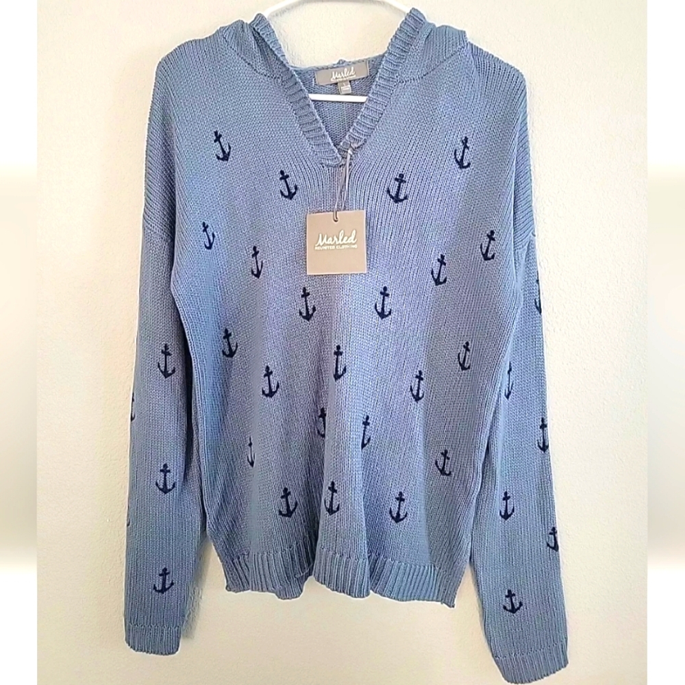 Marled Reunited  Large Blue Sweater   SoHo Boutique